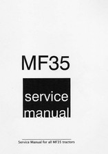Massey Ferguson MF35 Tractor Service Repair Manual Binded