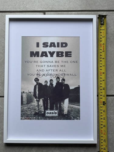 Oasis signed poster bone - bone, head