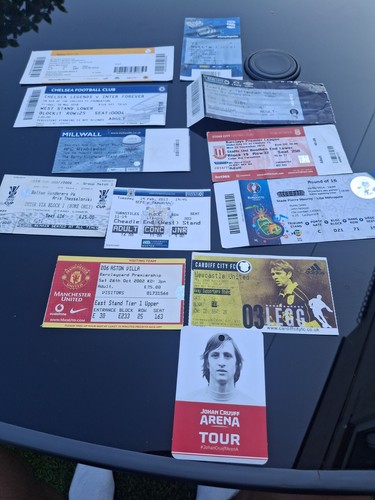 Football match tickets used - tickets, x