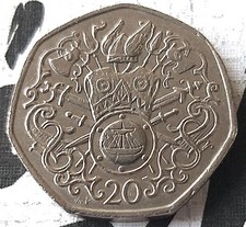 1982 AD Isle of Man 20p coin -