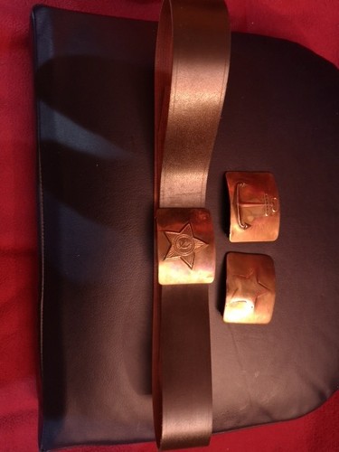 Military leather belt soviet - military,