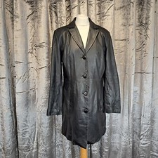 Senti Black Leather Coat