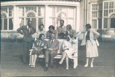1939 Turnberry Hotel Group on bench Scotland 3x2" Orig Photo