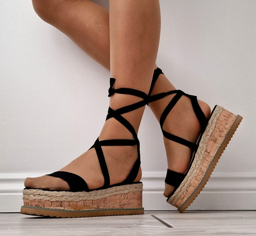 New ladies black high wedge - ladies,