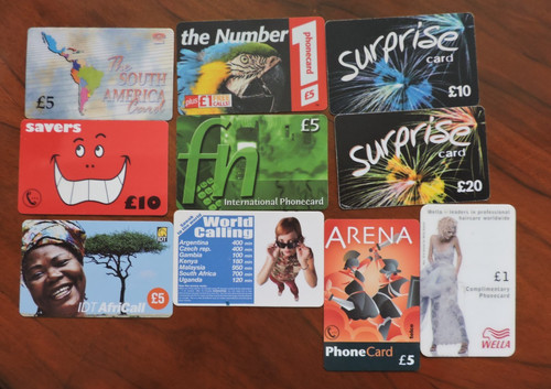 Assorted phonecards uk - 10,