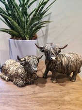 Pair Of Highland Cow Ornaments