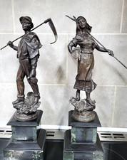 A Pair Of Spelter Figures