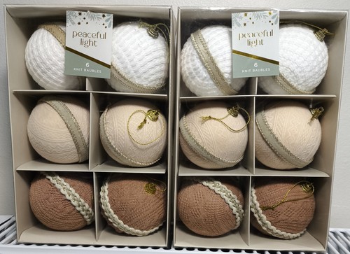 Peaceful light knit baubles - peaceful,