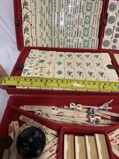 vintage Mahjong Tile Set Traditional Game