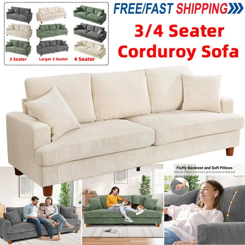 Seater corduroy sofa - 2,
