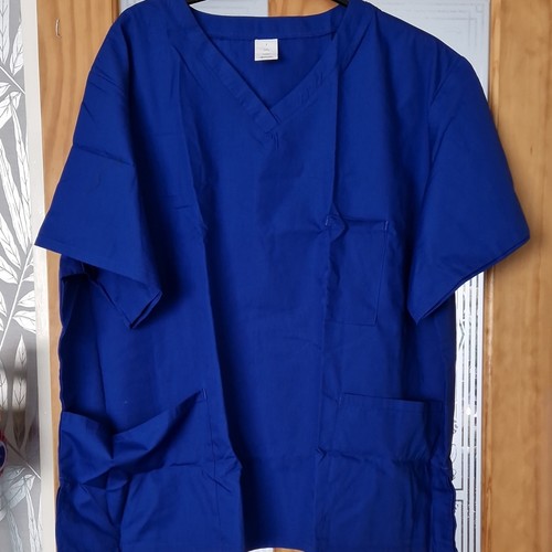 Blue scrub tunic neck - blue,