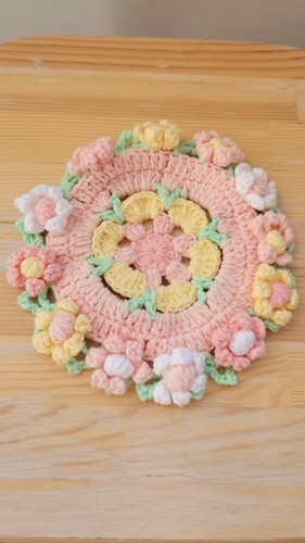 Crochet colorful floral