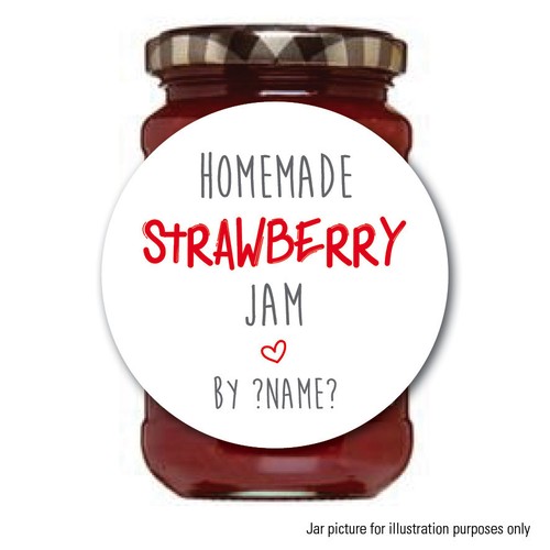 Personalised jam pot lid - personalised,