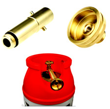 Safefill Bottle UK Bayonet Extension Adapter + DISH M22 adapter for some EUROPE