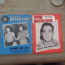 2x vintage 1960s True Detective Master Detective  Magazines No 2 Vol. 2
