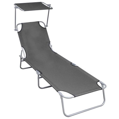 Folding sun lounger - folding, with