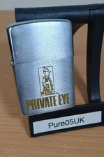 Zippo Lighter Silver Private Eye Vintage Rare