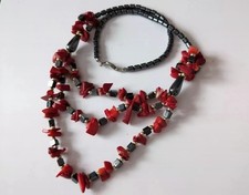 Tumbled Red Coral And Hematite