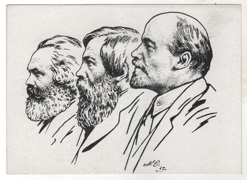 1937 marx engels lenin - lenin, soviet