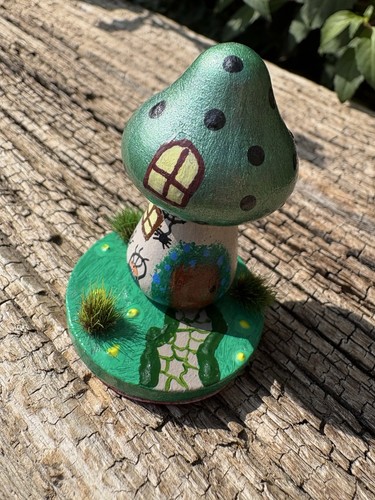 Wooden handpainted witched - wooden,