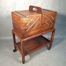 Oak Sewing Box Cantilever