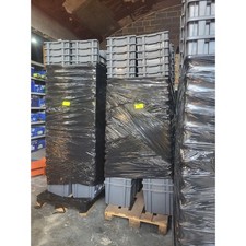 50no. Used 50L Open Front Picking Boxes - Plastic Storage Totes - Stack & Nest