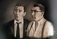 Ronnie And Reggie British Gangsters The Kray   PICTURE CANVAS WALL ART 20"X30" 