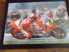 Kenny Roberts signed & framed A4 photo. TT, UGP, Superbikes.