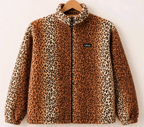 Vail usa leopard print fleece - vail,