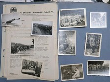 original german ww2 Lot Photos,  Document German Automobile Club Munich 1934