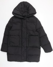 Zara Girls Black Long Hooded