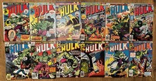 incredible hulk Bronze age bundle of 12x Marvel Comics