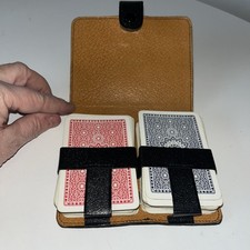 Vintage Leather Bridge Playing
