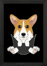 Welsh Corgi Puppy Framed Wall