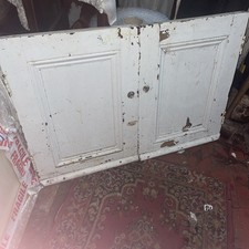 2 Victorian Cupboard Doors 8o.5 Cm Long54 H40 X40.5 2doors Yellow Pine3.25 D