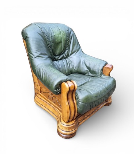 Vintage leather armchair - vintage, with