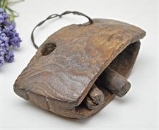 Antique Wooden Tribal Cow Bell