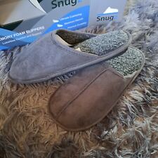 Snugz Memory Foam Slippers Dark Grey Uk 11 BNIB
