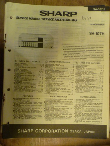 Sharp 107h stereo - sharp, sa-107h