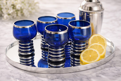 Art deco cobalt - art, silver