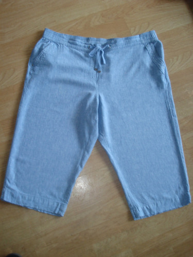 George blue linen viscose pull - blue, linen/viscose