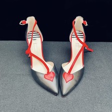 Lulu Guiness Red Heart Strappy ladies heeled  Shoes Size UK 6 EU  39
