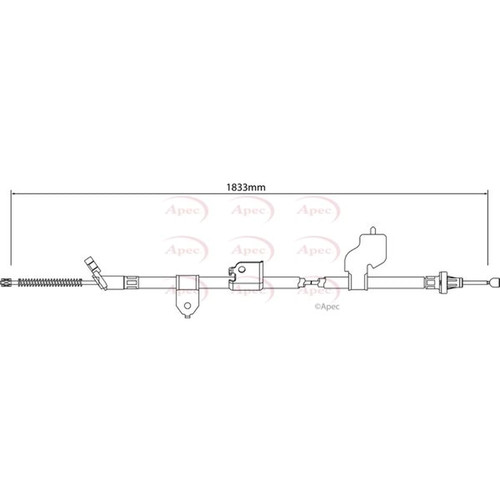 Apec handbrake cable left - cable, rear