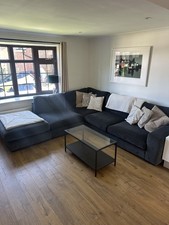 Next Corner Corduroy Sofa Dark