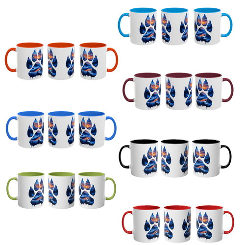 Wolf paw mug - paw,