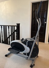 Home Cross Trainer Air Walker CrossFit Exercise Bike Silver and Black