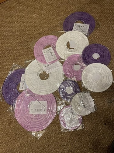 Round paper lanterns pinks - 12,
