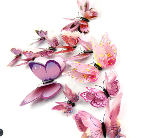 12pcs colourful butterfly wall - 12pcs,