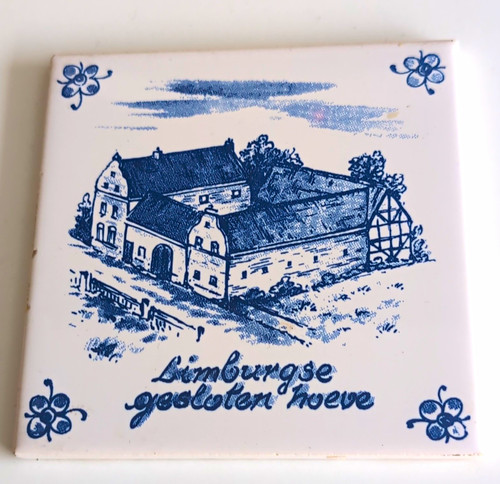 Tegels blue white glazed - &,