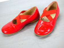 Girls Shoes Red Ballerina Naturino Flats Comfort Cross Over Elastic EU 26 UK 8.5